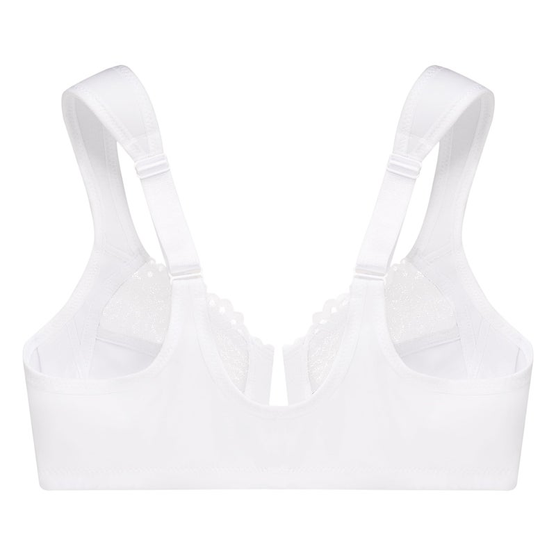 Glamorise Full Figure Plus Size Wonderwire Front-Closure Bra Underwire #1245 White - Image 4